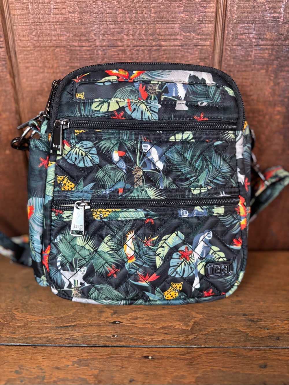 Lug Tropical Animal Print Can Can XL Convertible Crossbody Bag